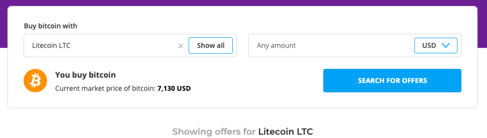 Buying Litecoin on Paxful