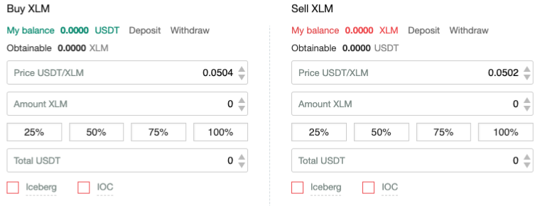 Buying Stellar Lumens on Gate.io