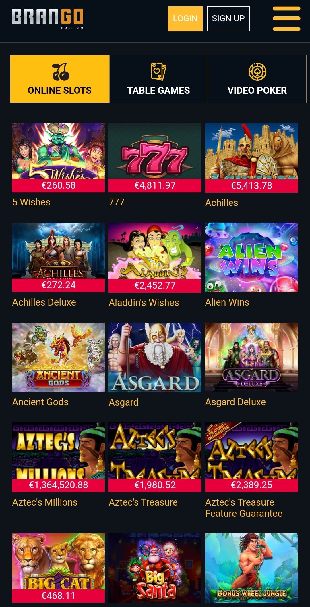 brango casino download for android