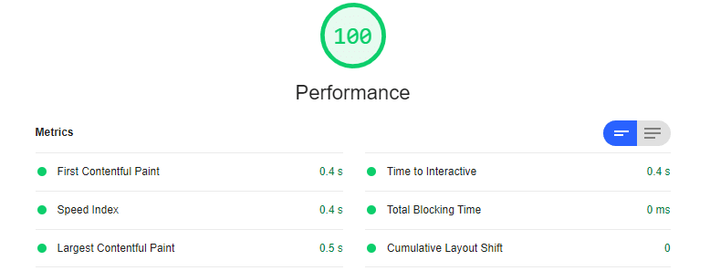 Performanta snapshot