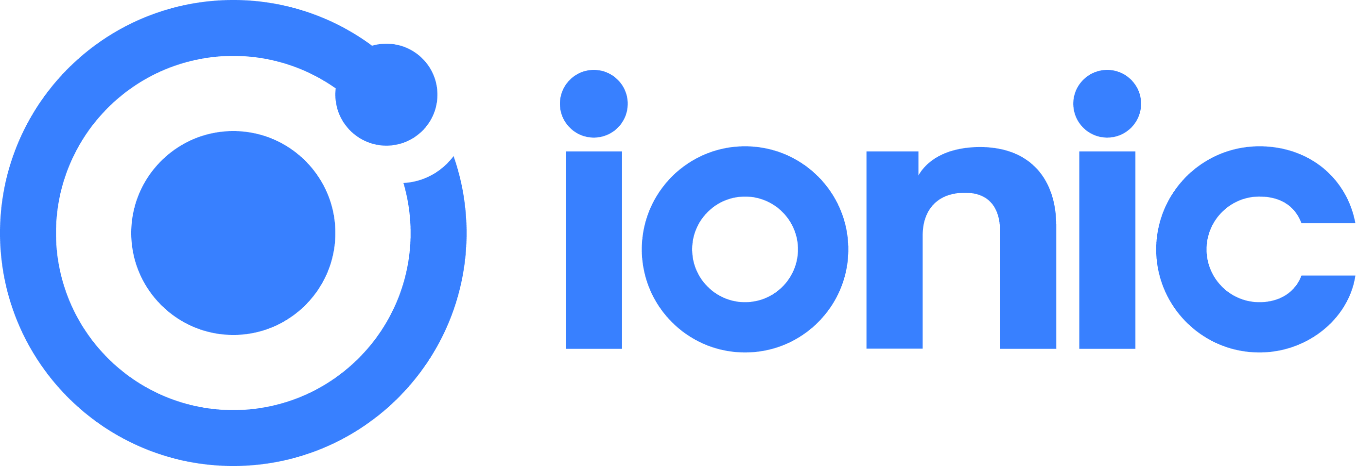 The Ionic logo in blue