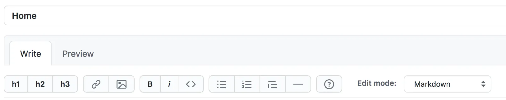 A rich-text editor taken from the GitHub website.