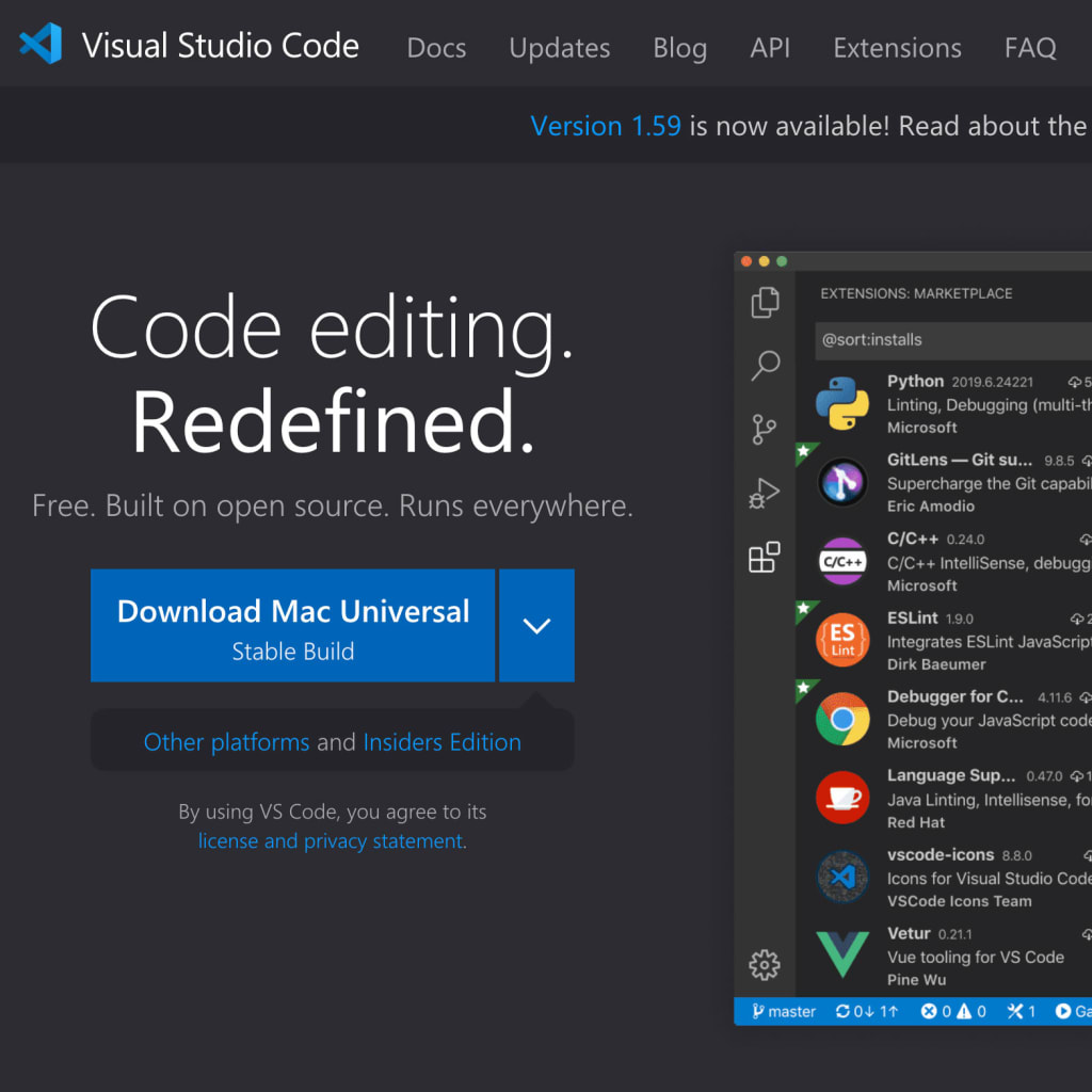 code.visualstudio.com screenshot