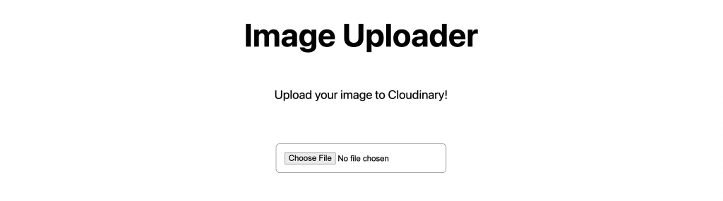 Website with Image Uploader title and file picker