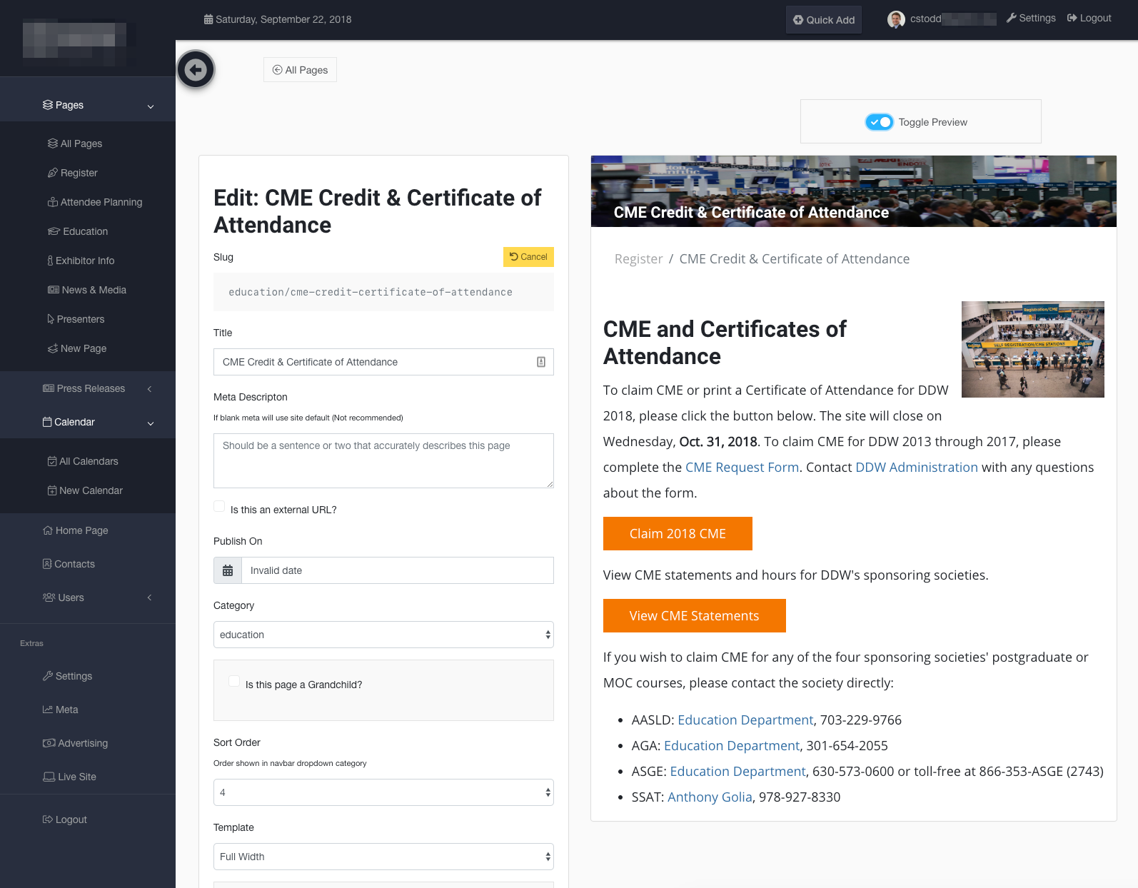 Custom CMS