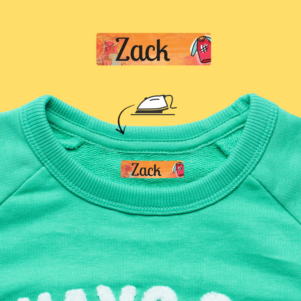 Colle à moi | Small rectangle labels - Personalized name labels for school