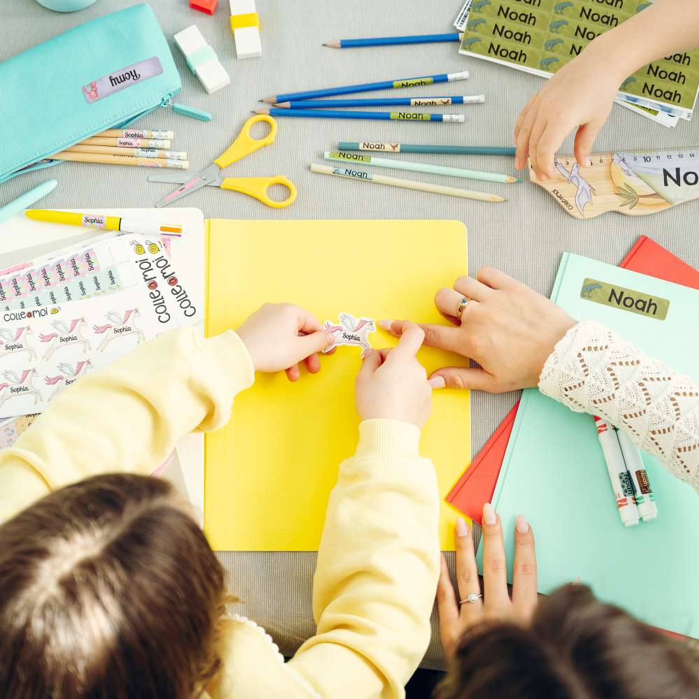 Perfect name labels for school supplies, camp or daycare