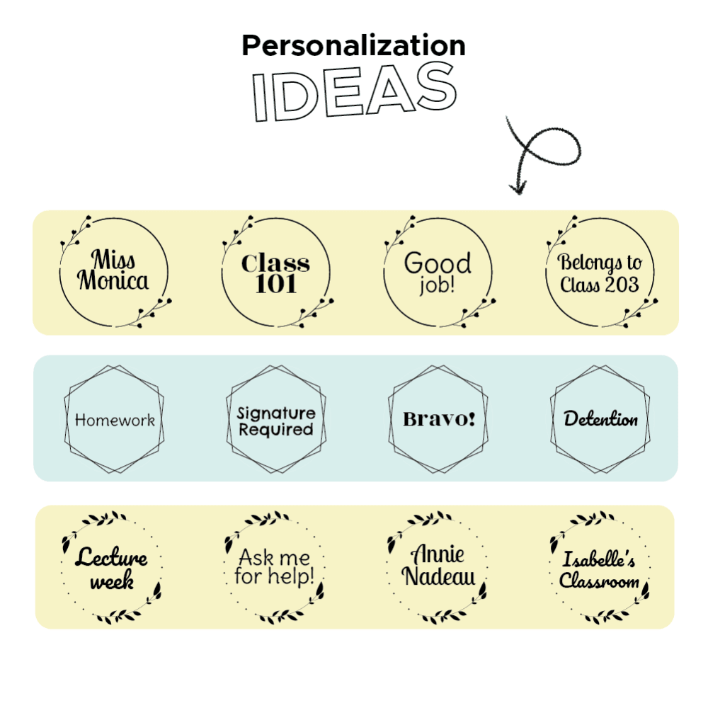 Colle à moi | Custom stamp - Stamp your name everywere!