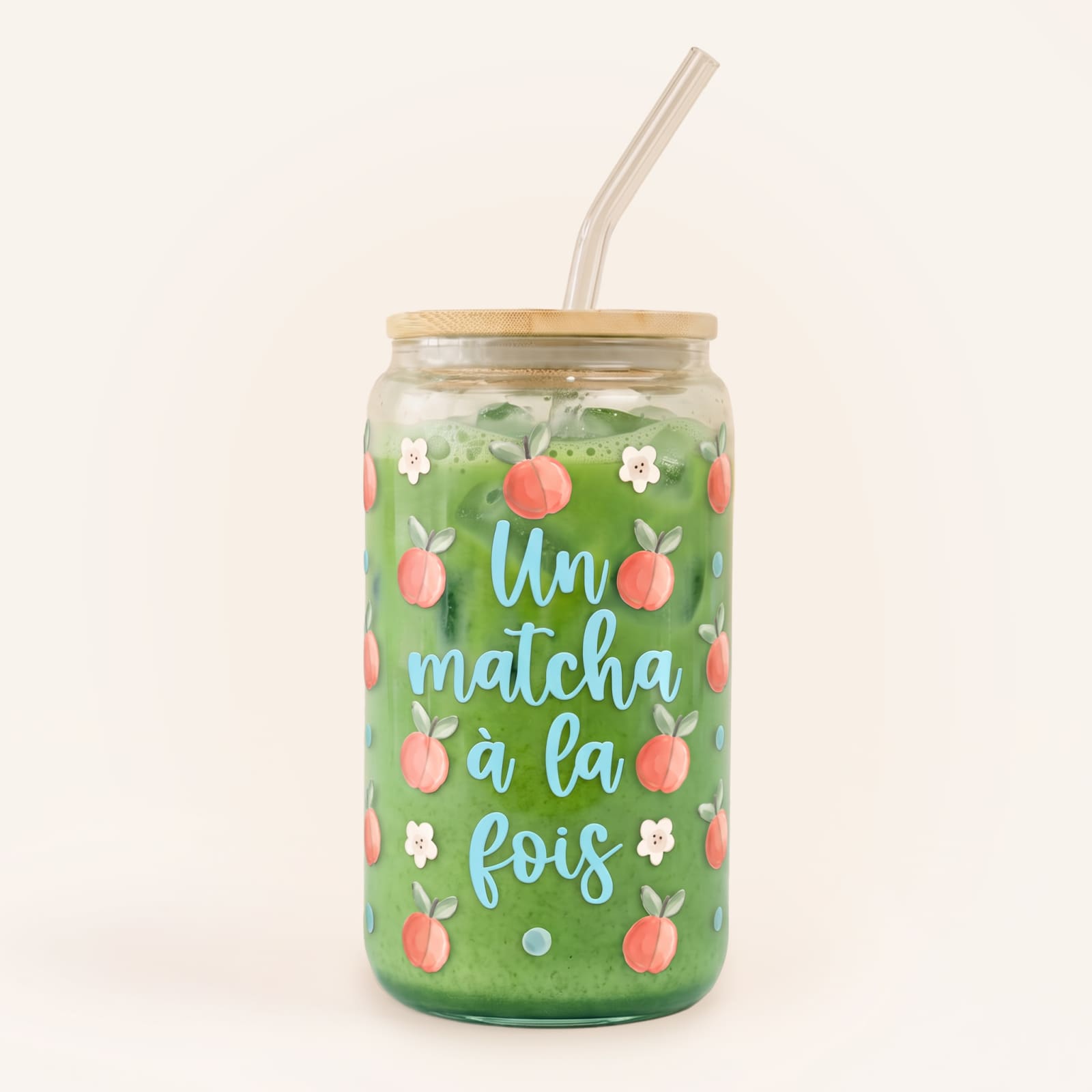 Verre à canette personnalisé avec un transfert DTF UV