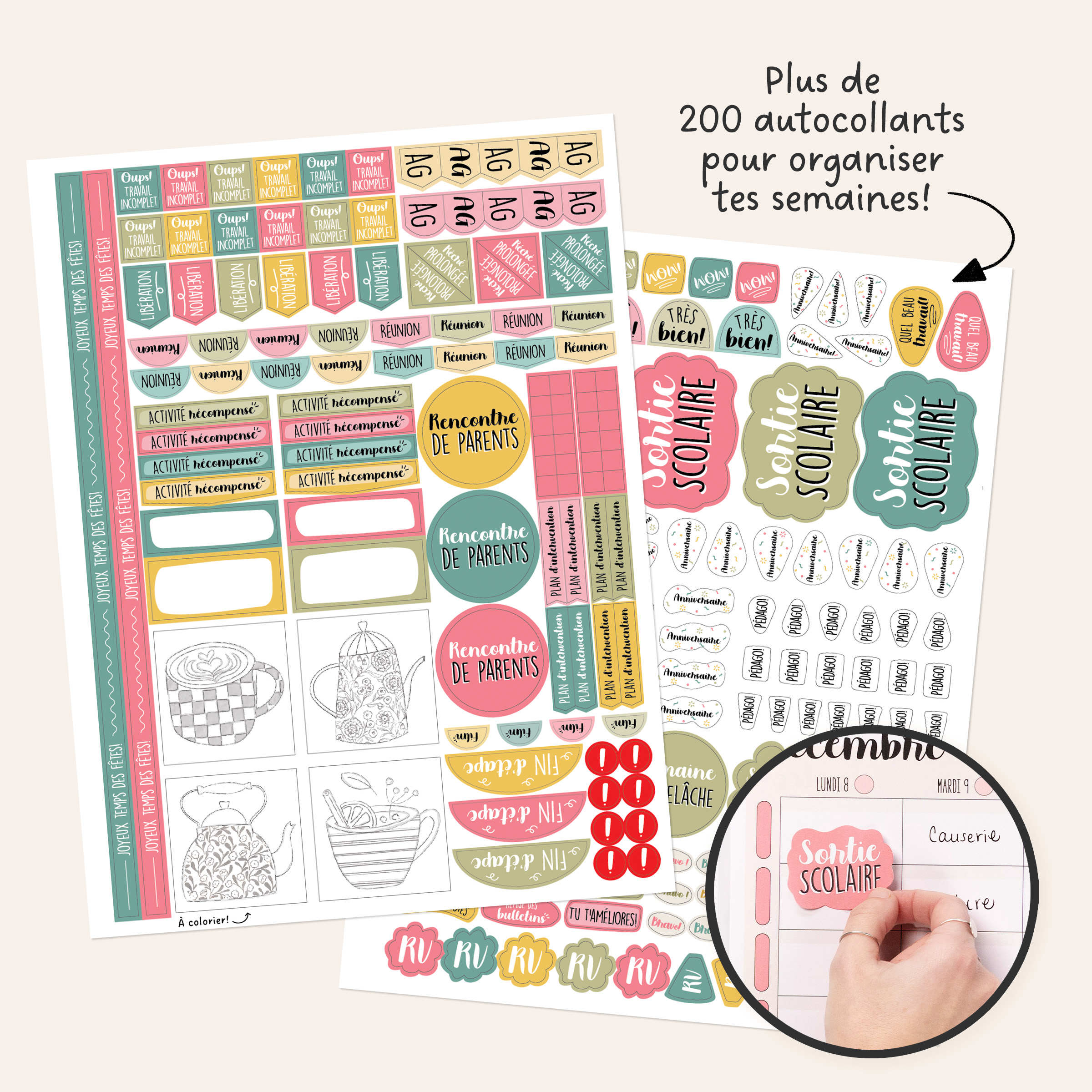 page pour relevé de notes
