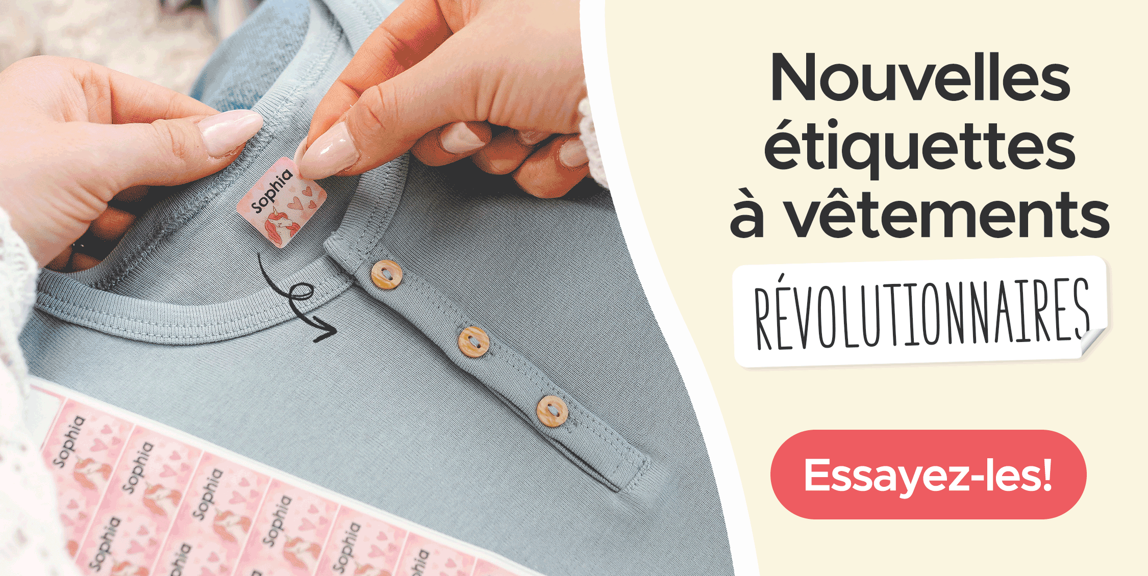 Étiquettes pour vêtements