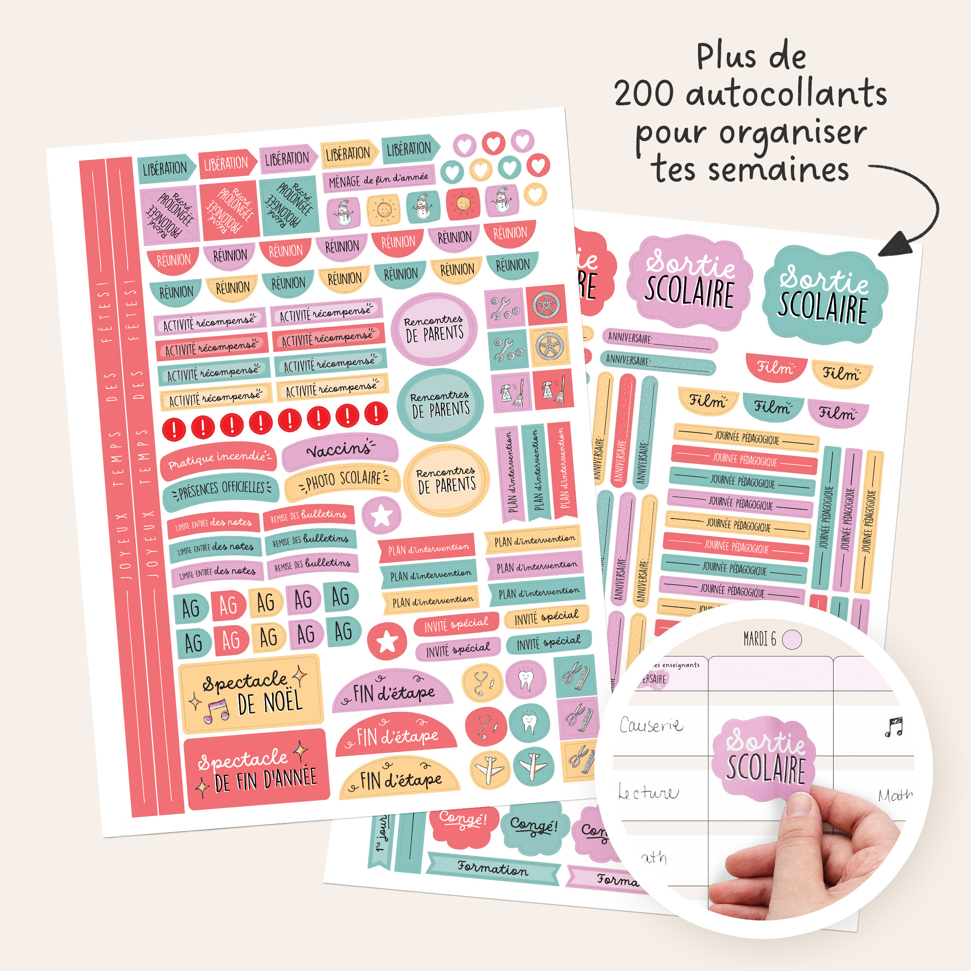 page pour relevé de notes