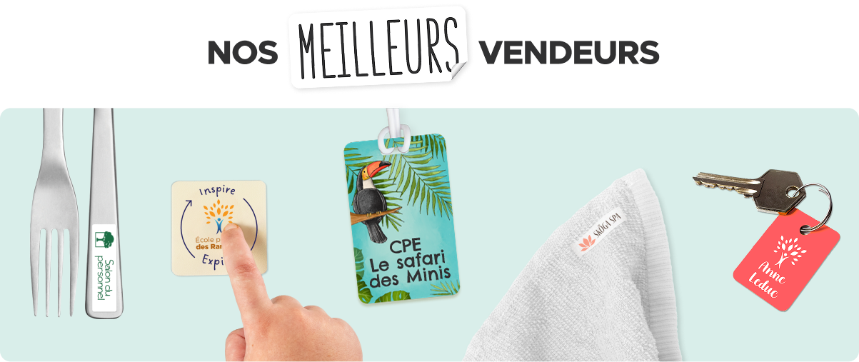 Nos meilleurs vendeurs &mdash; &eacute;tiquettes personnalis&eacute;es Colle &agrave; moi