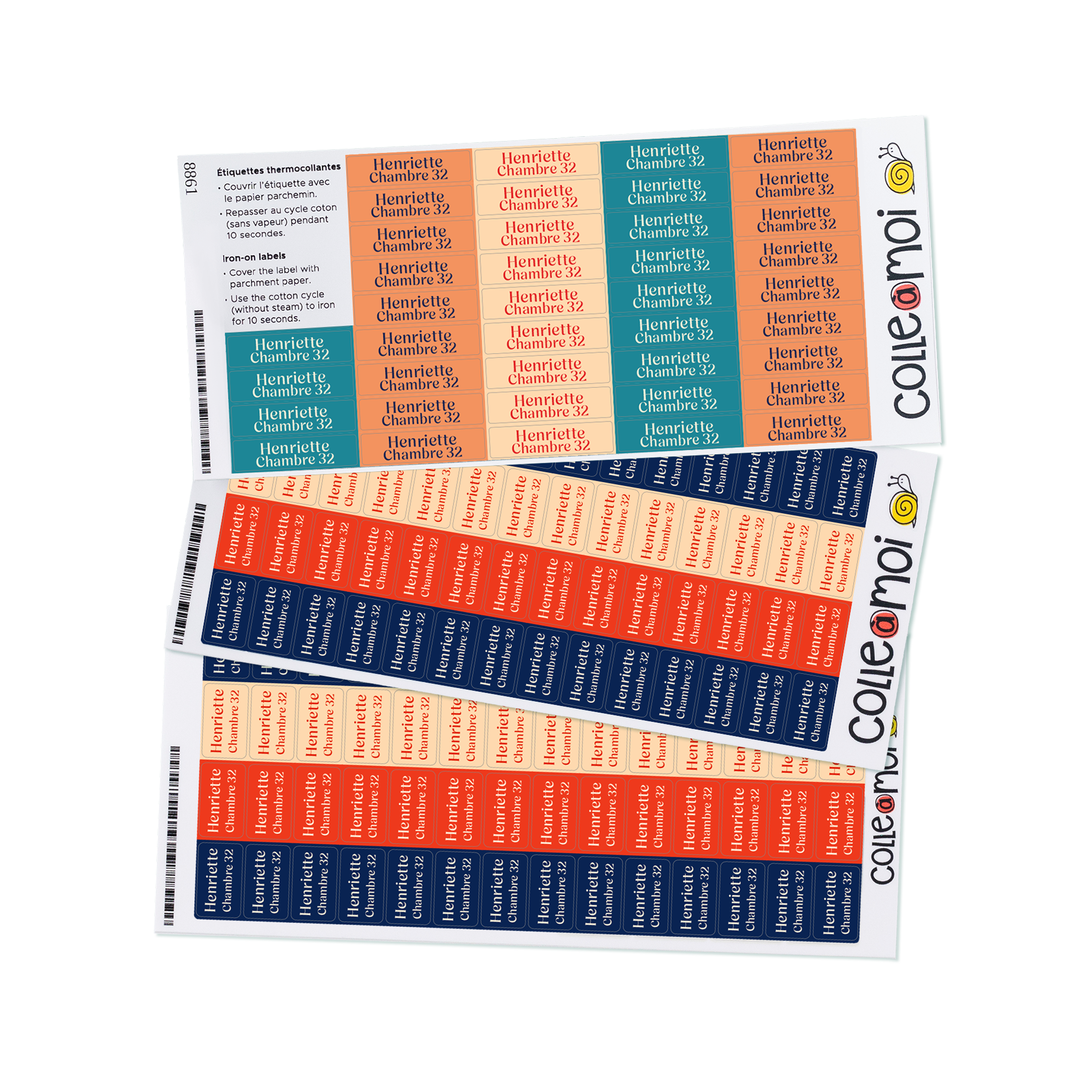 Nursing home clothing label set – Colle à moi