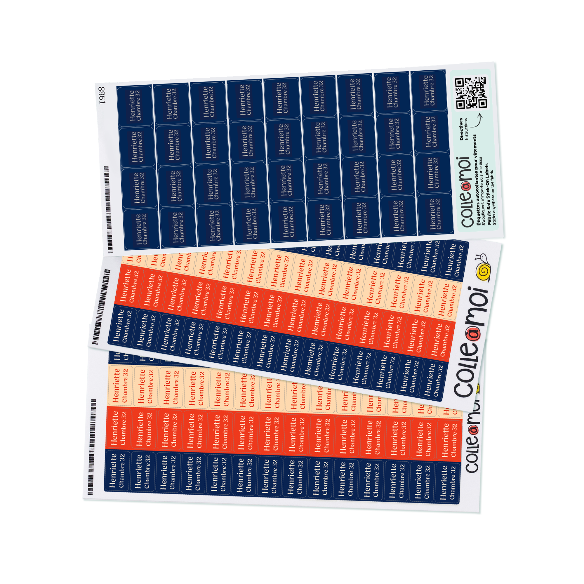 Nursing home clothing label set – Colle à moi