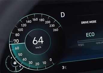 הדמיית פעולת מערכת בטיחות ךרכב BVM לתצוגת שטח מת בלוח המחוונים