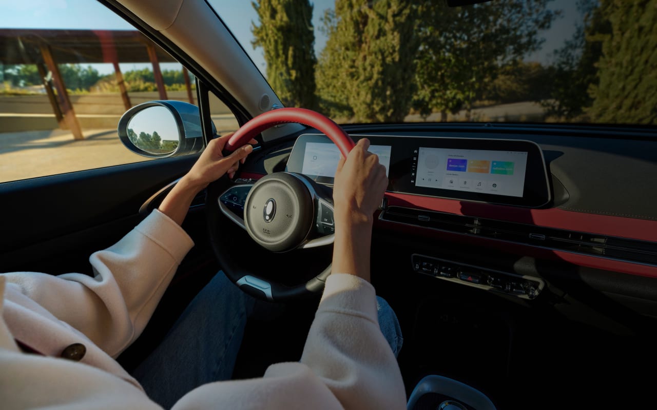 הגה באזור תא נהג פנימי של אורה 03