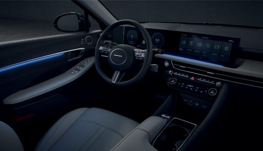 פנים הרכב מושב הנהג וההגה