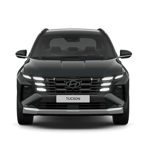 יונדאי טוקסון בצבע שחור בלי רקע צילום מקדימה