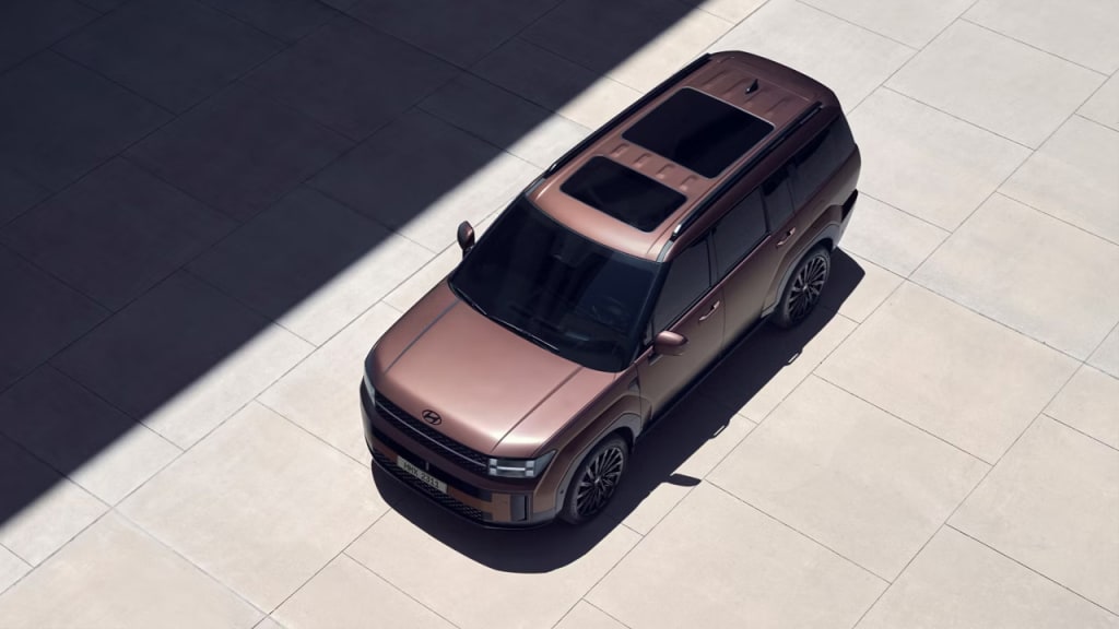 רכב 7 מקומות צבע ברונזה צילום מלמעלה