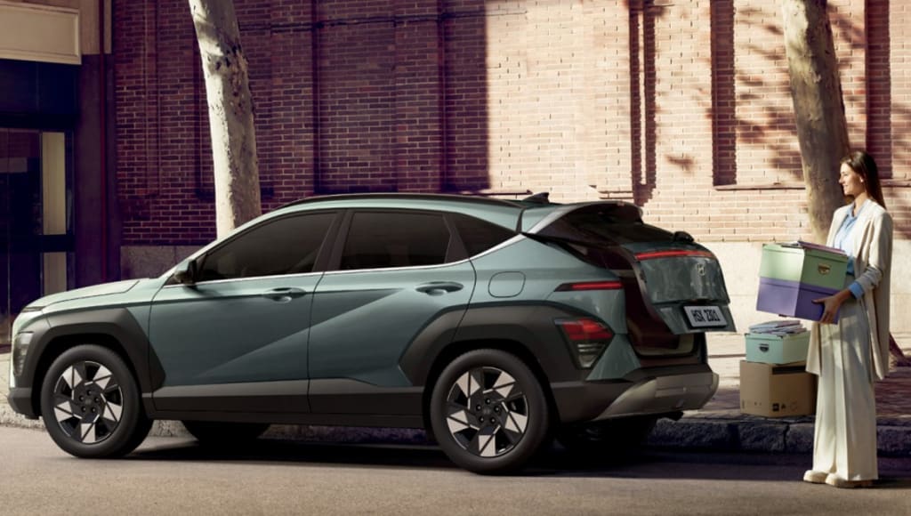 אישה מכניסה ארגזים לתא מטען של הרכב