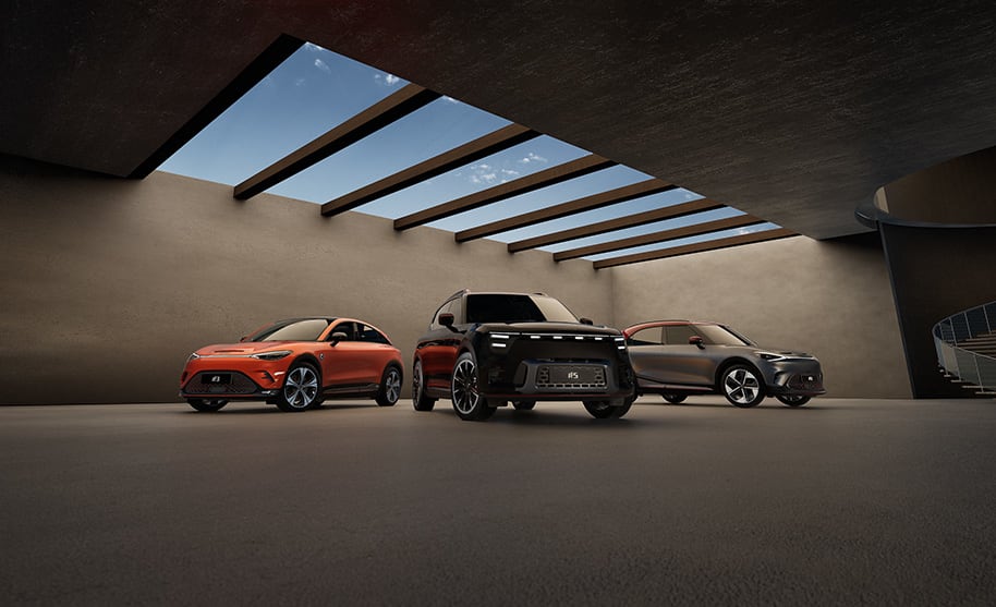 3 רכבי סמארט אחד לצד זה