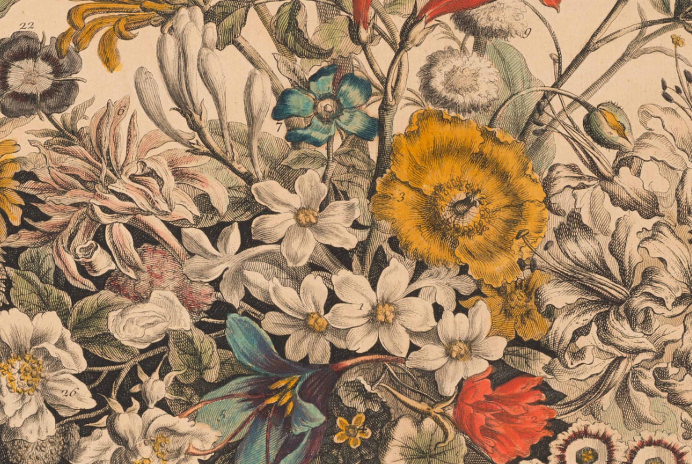 Indian Floral Tapestry ca. 1800 Print Greeting Card for Sale by