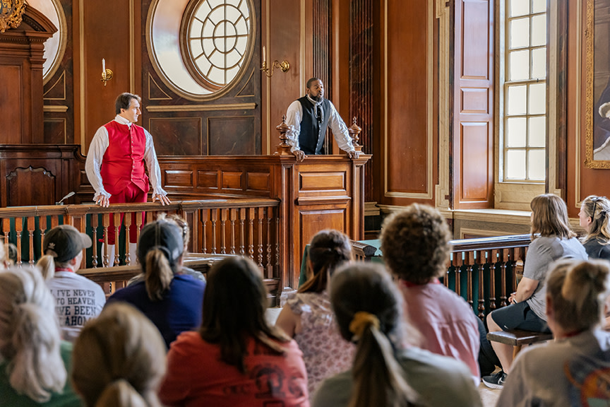 A group of teachers visits the Capitol for the ensemble program