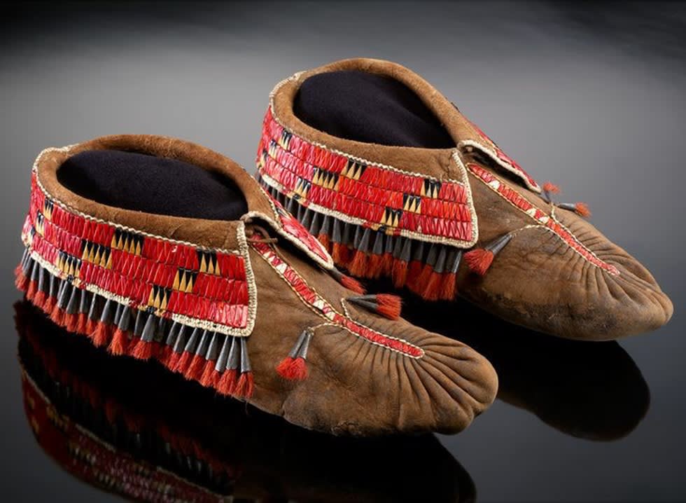 How to Make Indian Moccasins. Different Native American tribes use various  patterns in making moccasins and each…