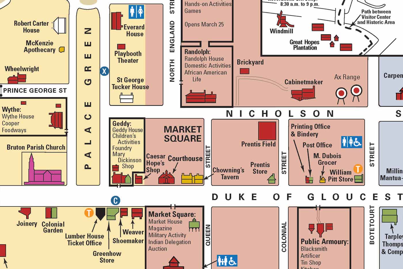 Map of Colonial Williamsburg Colonial Williamsburg Foundation