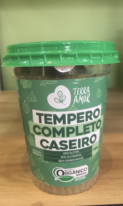 Tempero Completo Caseiro Orgânico 150g - Terra Amor (sal marinho, salsa, alho, cebola e orégano desidratados)