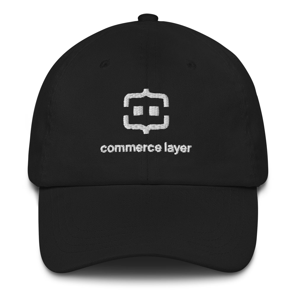 Black Baseball Hat with White Logo