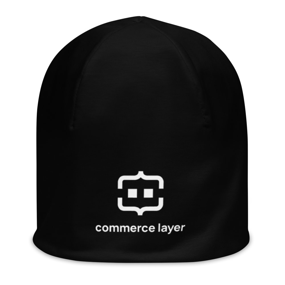 Black Beanie with White Logo