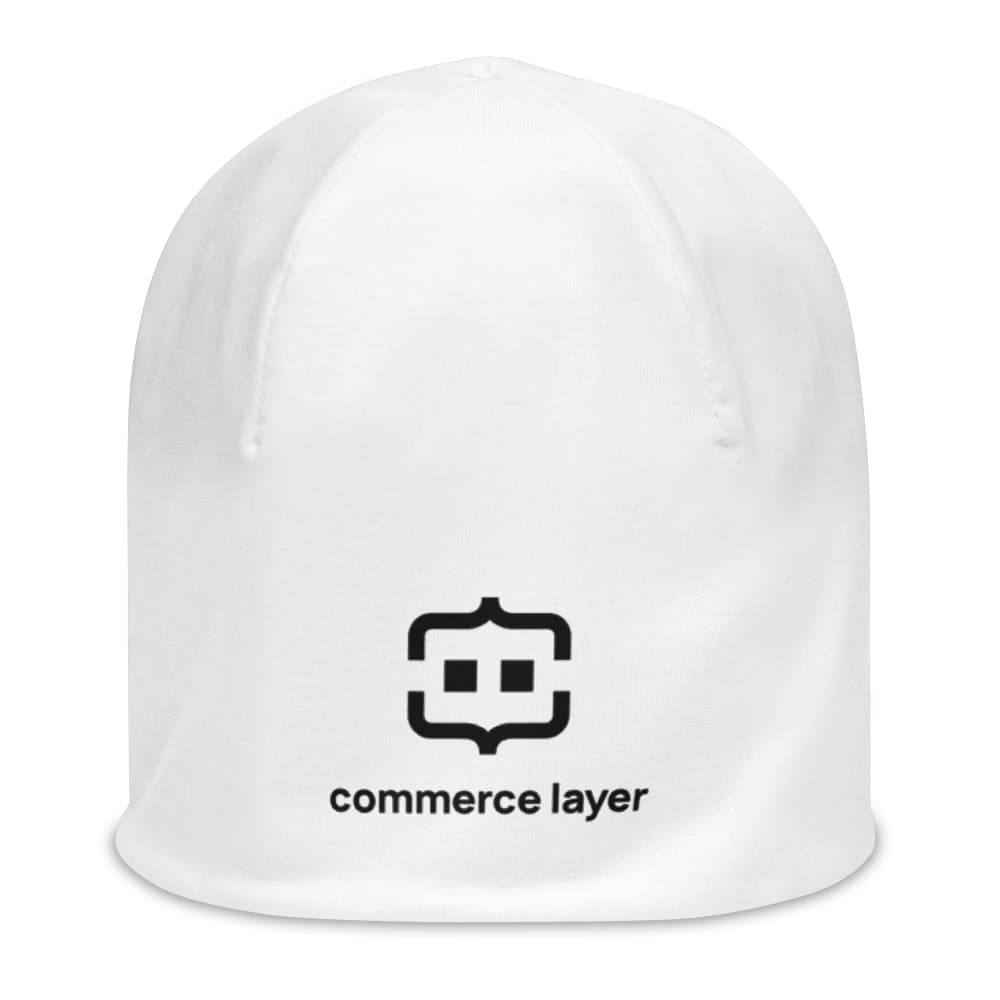 White Beanie with Black Logo