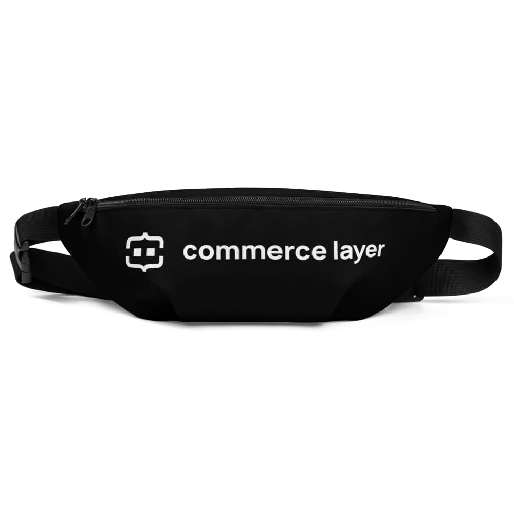 Black Fanny Pack with White Logo