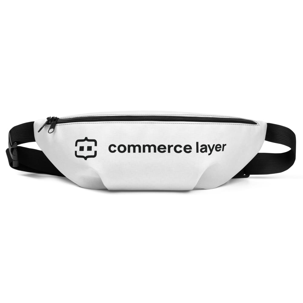 White Fanny Pack with Black Logo