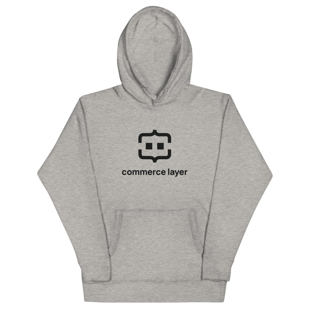 Gray Men Hoodie with Black Logo