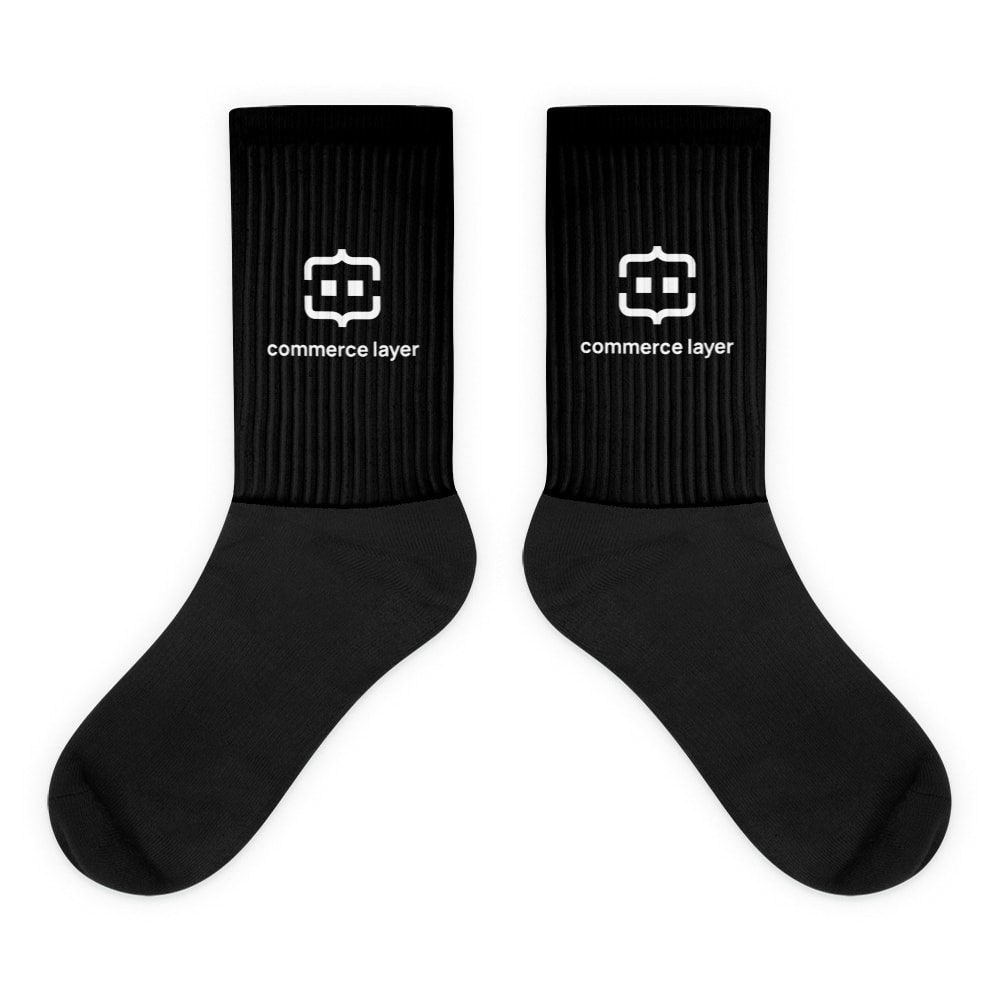 Black Socks with White Logo - Demo Store