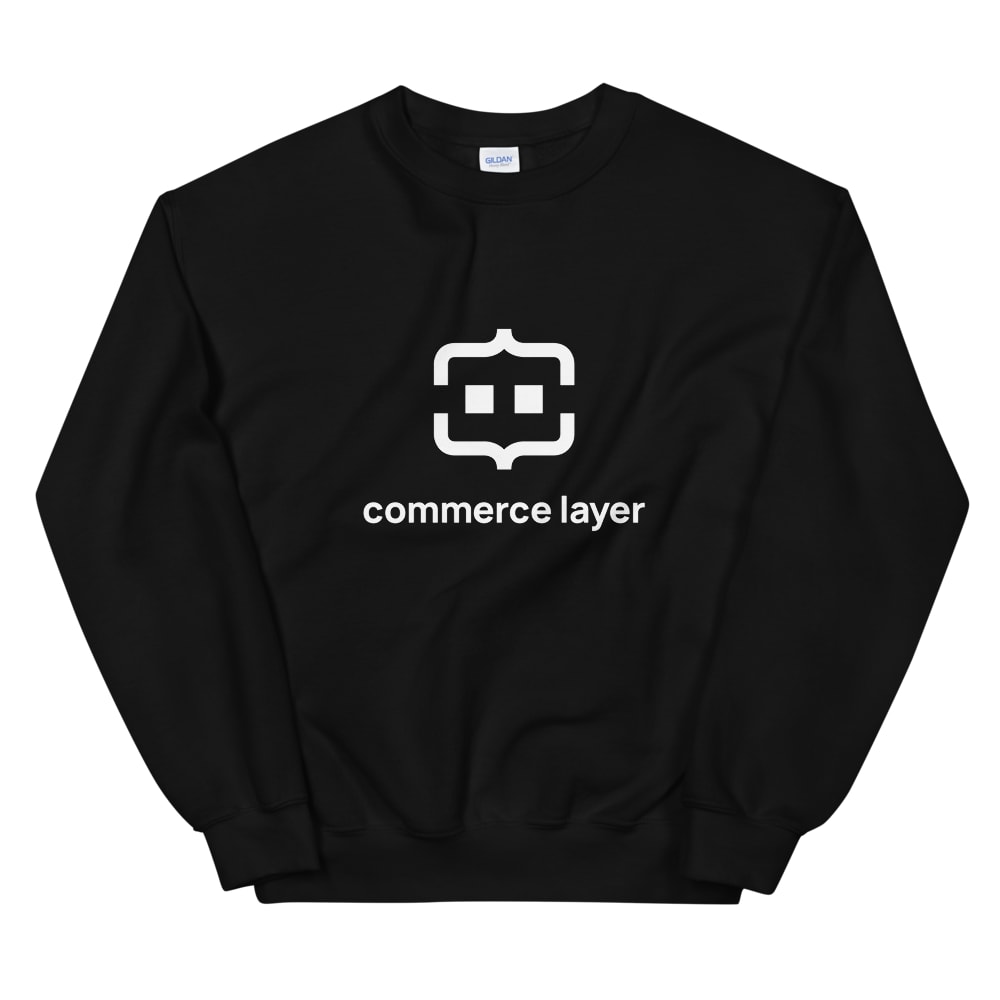 Black Men Sweatshirt with White Logo