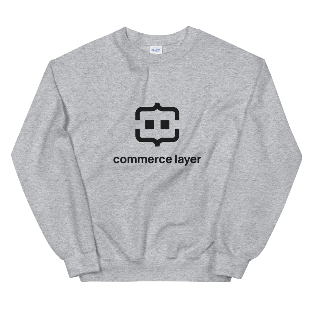 Gray Men Sweatshirt with Black Logo