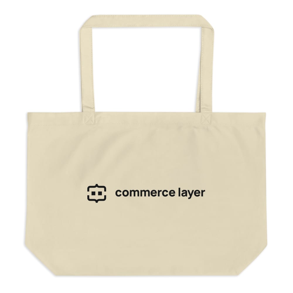 Large Eco Tote Bag with Black Logo