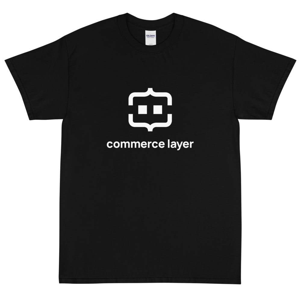 Black Men T-Shirt with White Logo