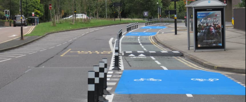 A47 pop-up cycle lane