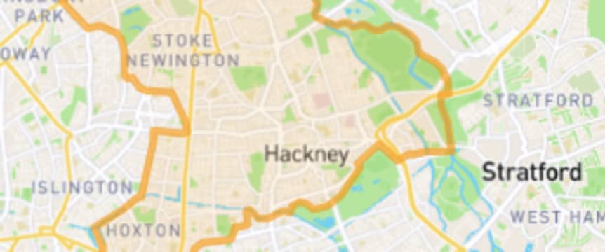 Map of Hackney Borough 