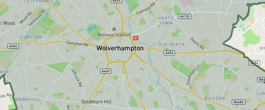 Map of Wolverhampton