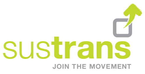 Logo of Sustrans with strapline - join the movement