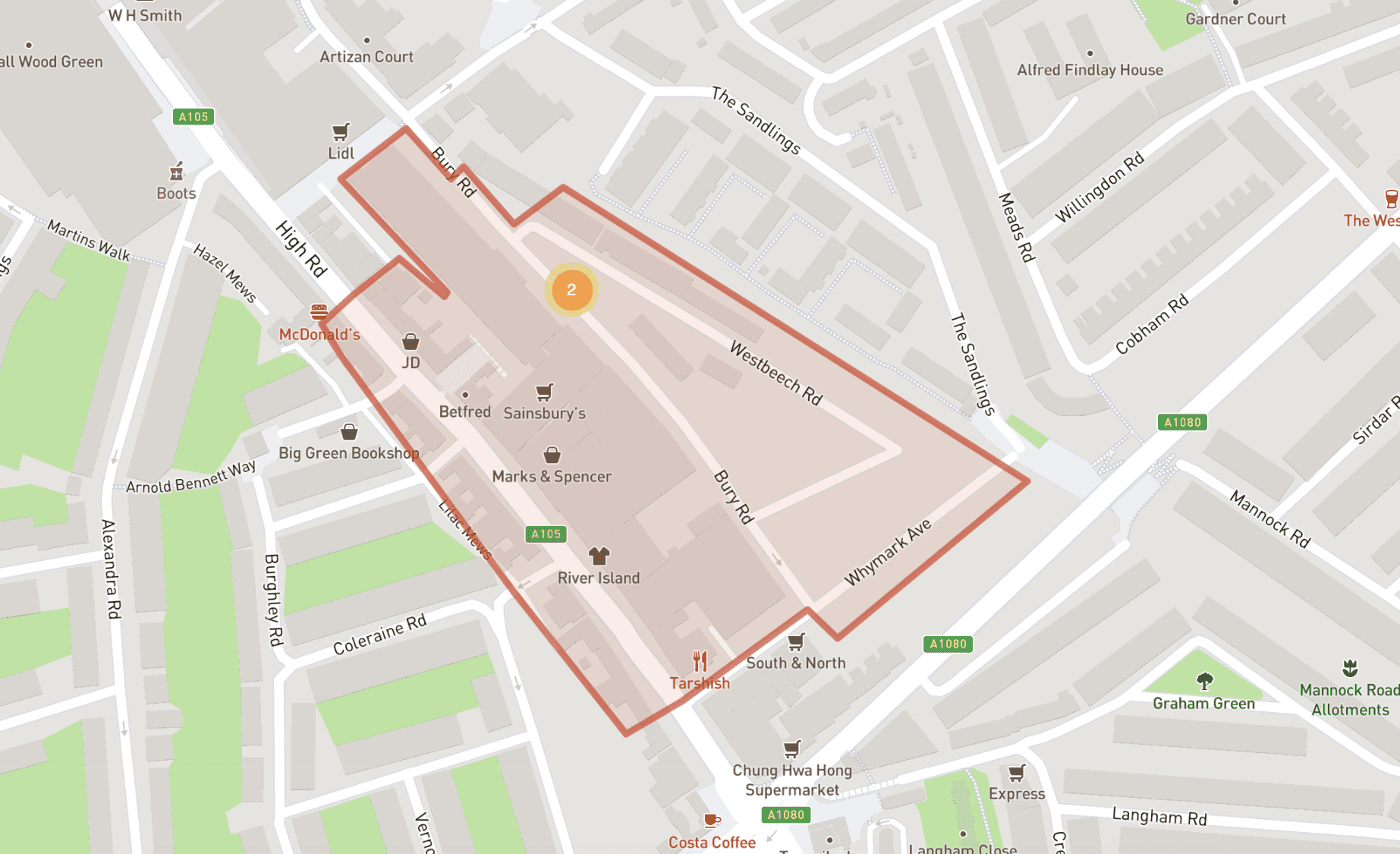 Look Back At Bury Road Map with Commonplace