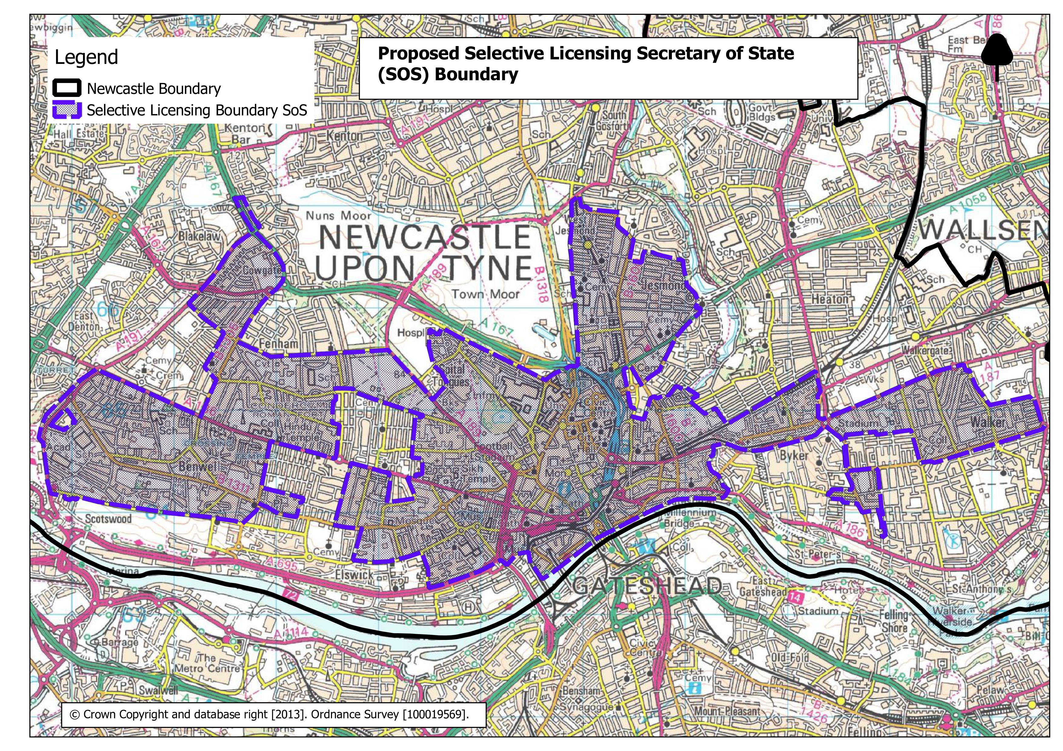 Proposed Selective Licensing Secretary of State boundary only