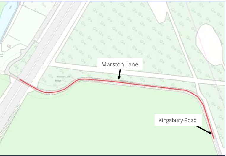 Early Works notification -temporary lane closure along Marston Lane