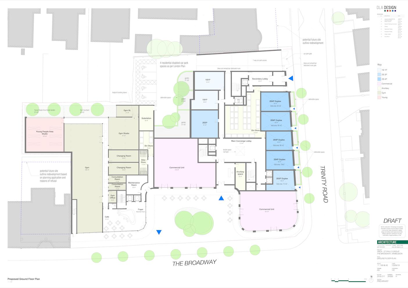 Old ground floor plan, as of January 2020